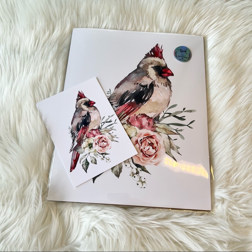 Cardinal Wall Art Print Poster Illustration Unframed - Picture 14 of 17